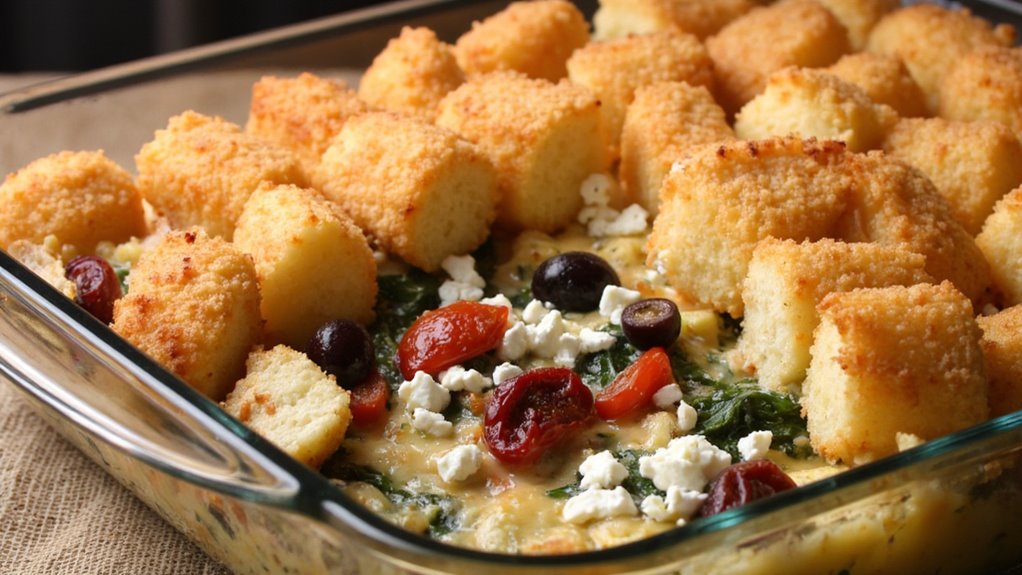 indulgent chicken tater casserole