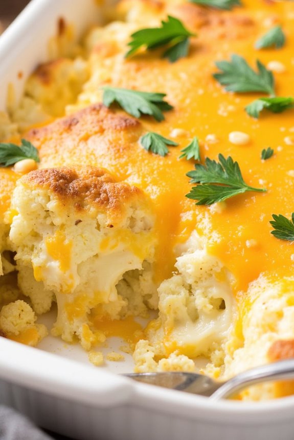 low carb cauliflower cheese bake