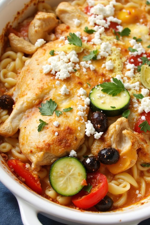 mediterranean orzo chicken casserole