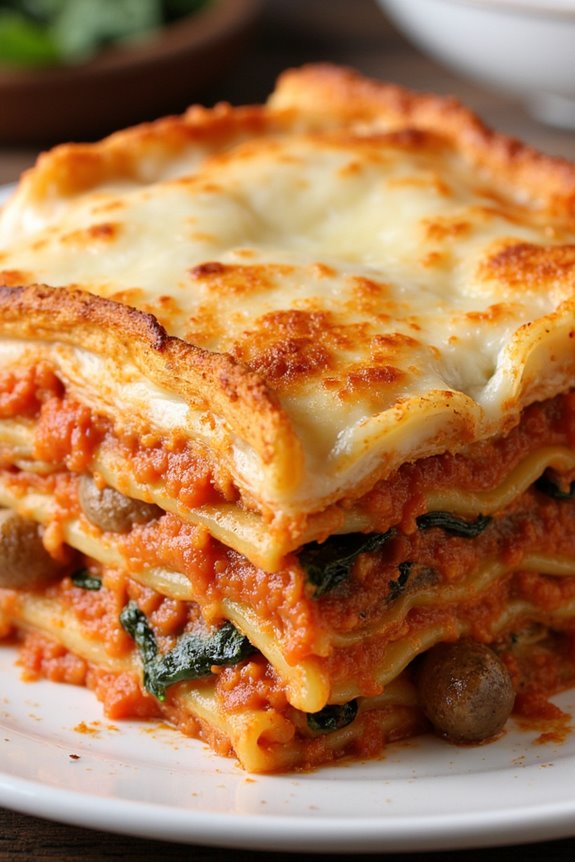 sausage spinach lasagna delight