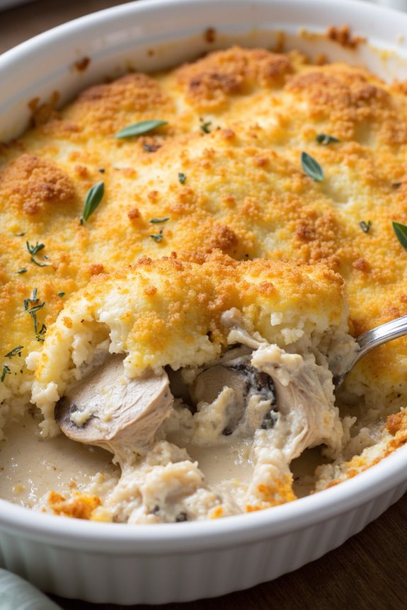 savory chicken mushroom casserole