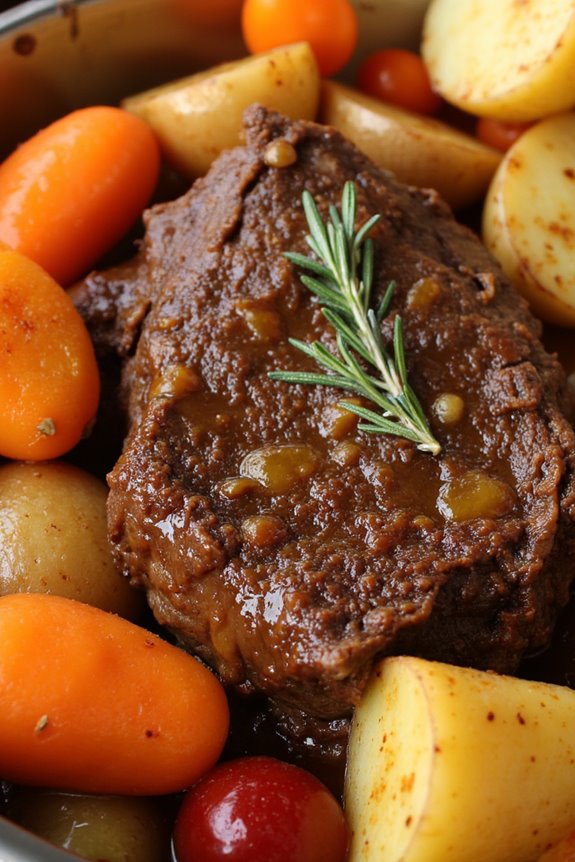 slow cooked beef pot roast