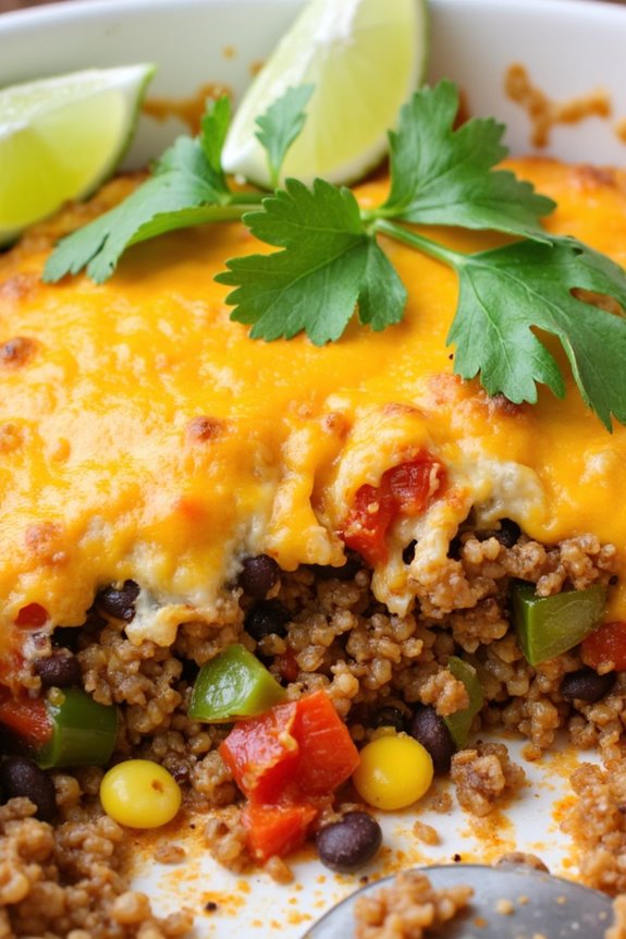 spicy mexican quinoa casserole