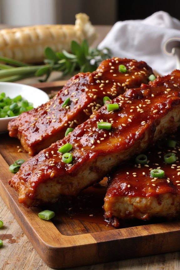 tender honey garlic ribs