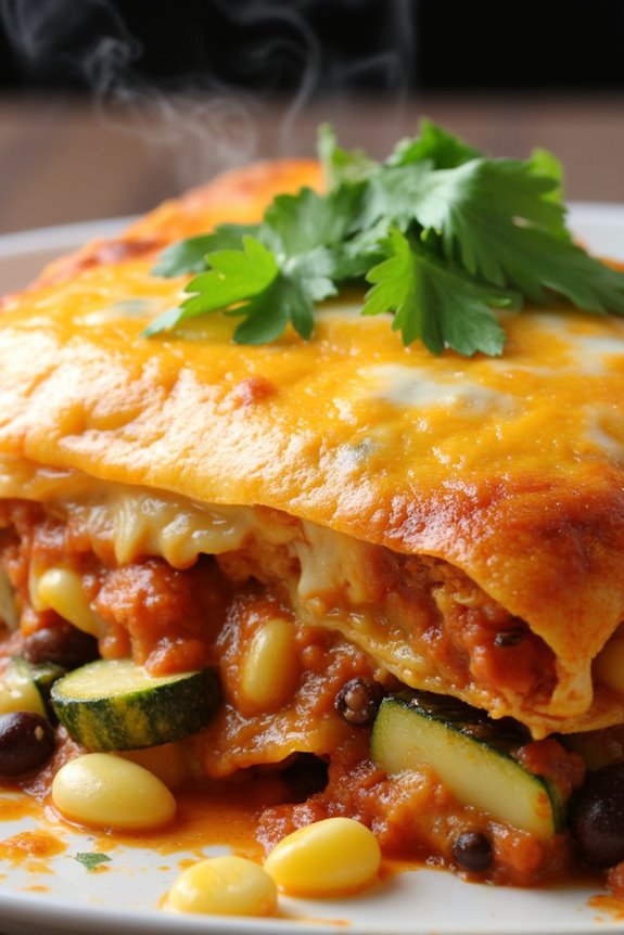vegetarian enchilada casserole recipe