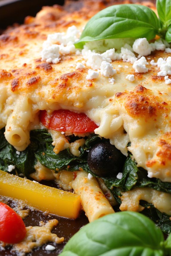 vegetarian mediterranean pasta bake