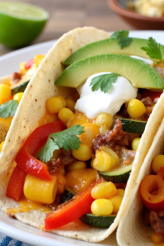 veggie filled kid friendly tacos