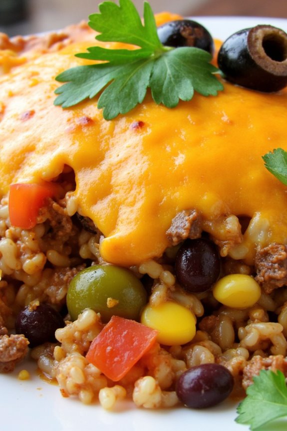 zesty rice beef casserole