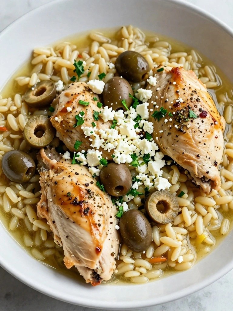 One-Pot Greek Lemon Chicken and Orzo