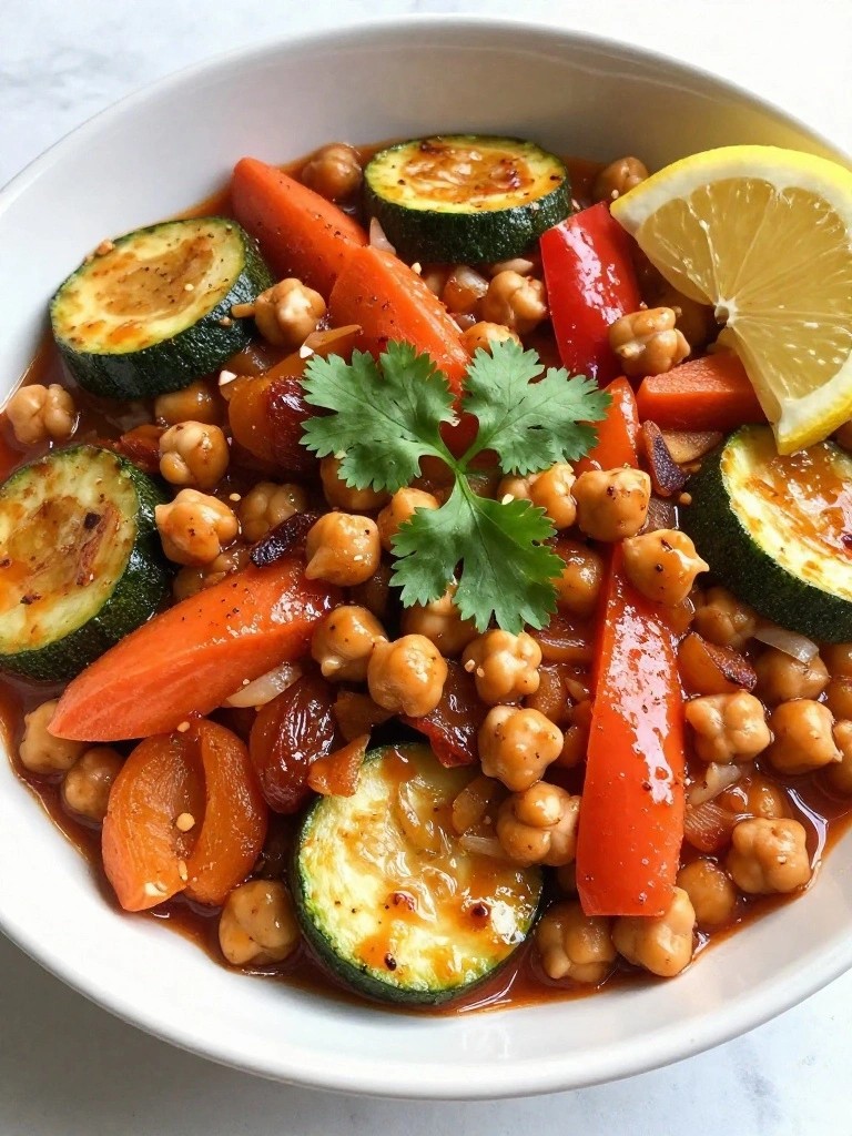One-Pot Moroccan Chickpea and Vegetable Tagine