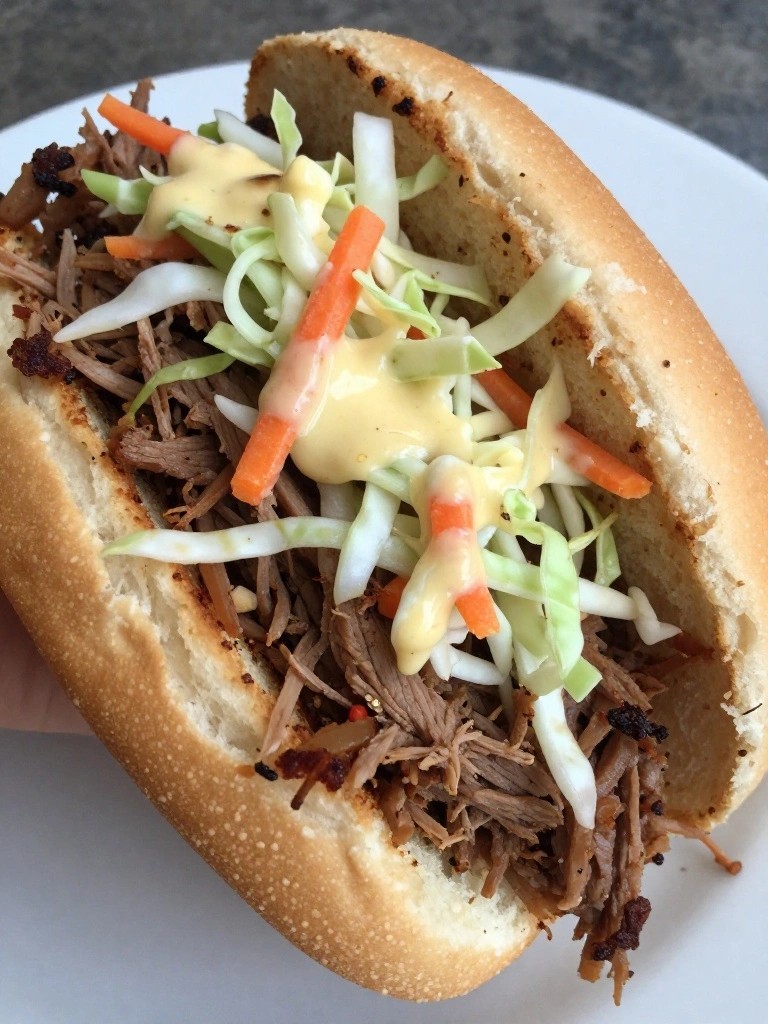 Slow-Cooked Pulled Pork Sandwiches with Tangy Coleslaw