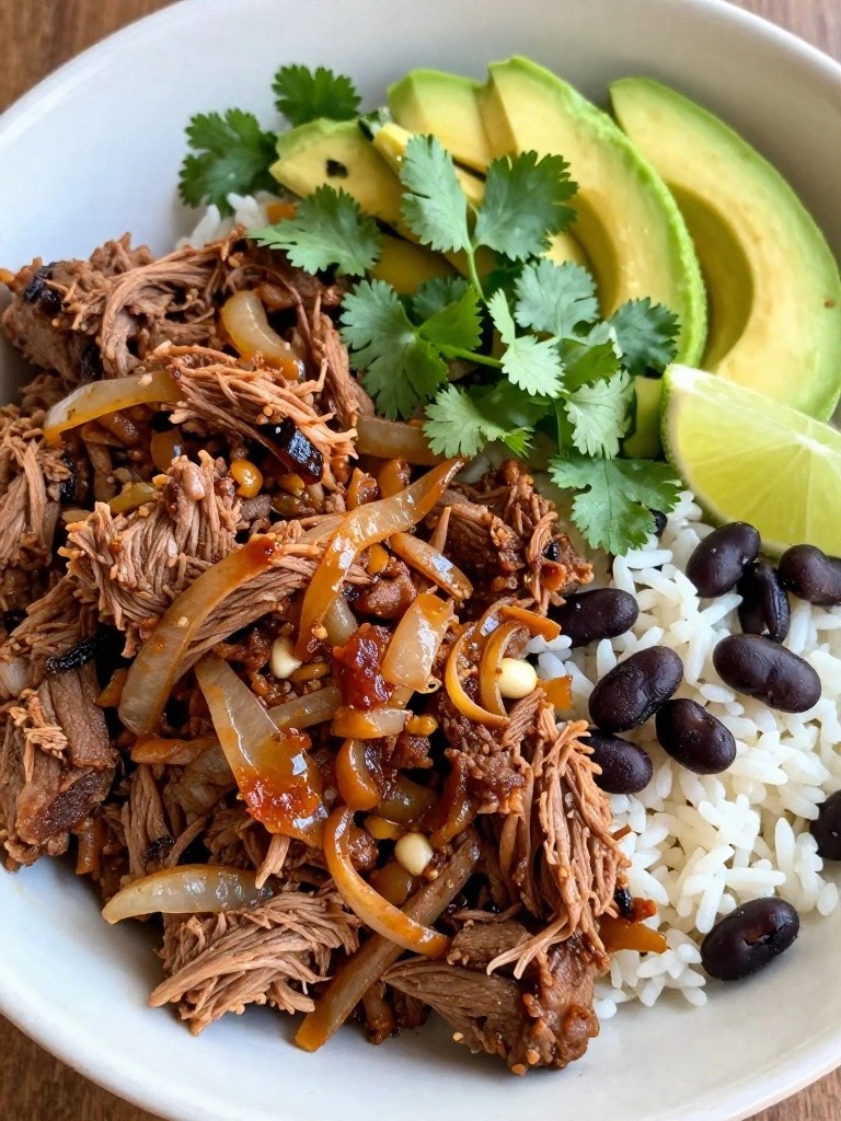 Sweet and Spicy Pork Carnitas Bowls