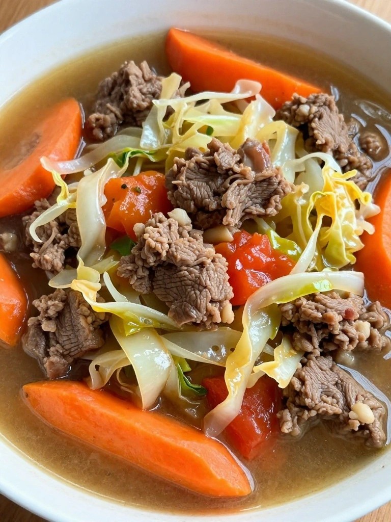 Slow-Simmered Beef and Cabbage Stew