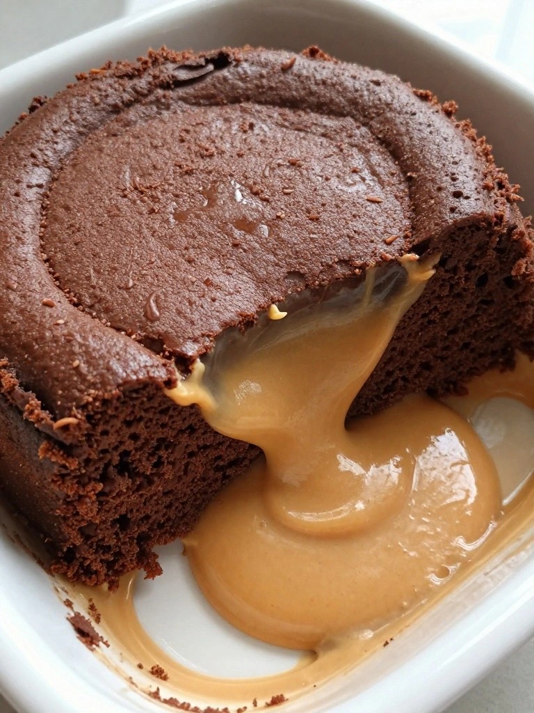 Slow Cooker Peanut Butter Molten Lava Cake