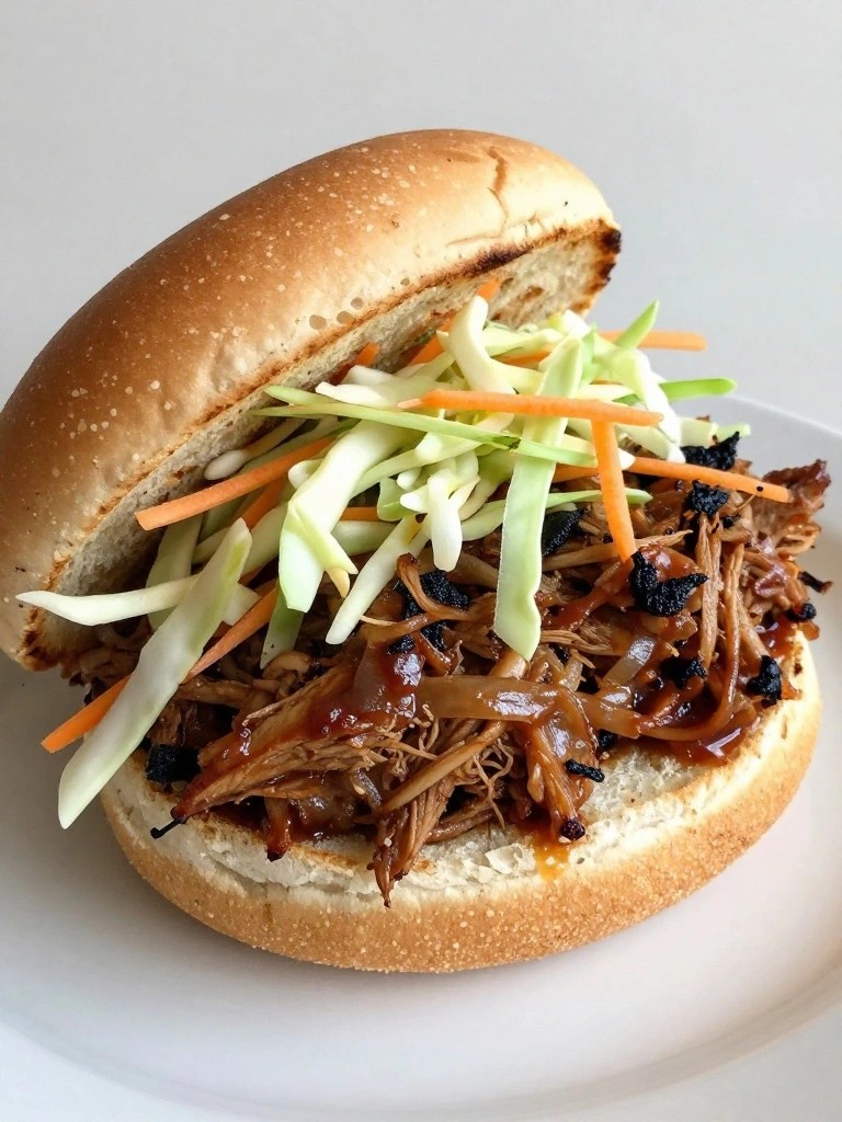 BBQ Pulled Jackfruit Sandwiches with Slaw