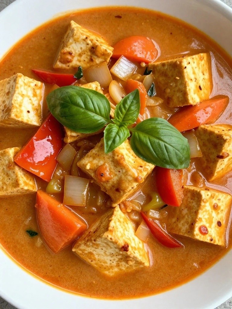 Red Curry Tofu and Vegetable Stew