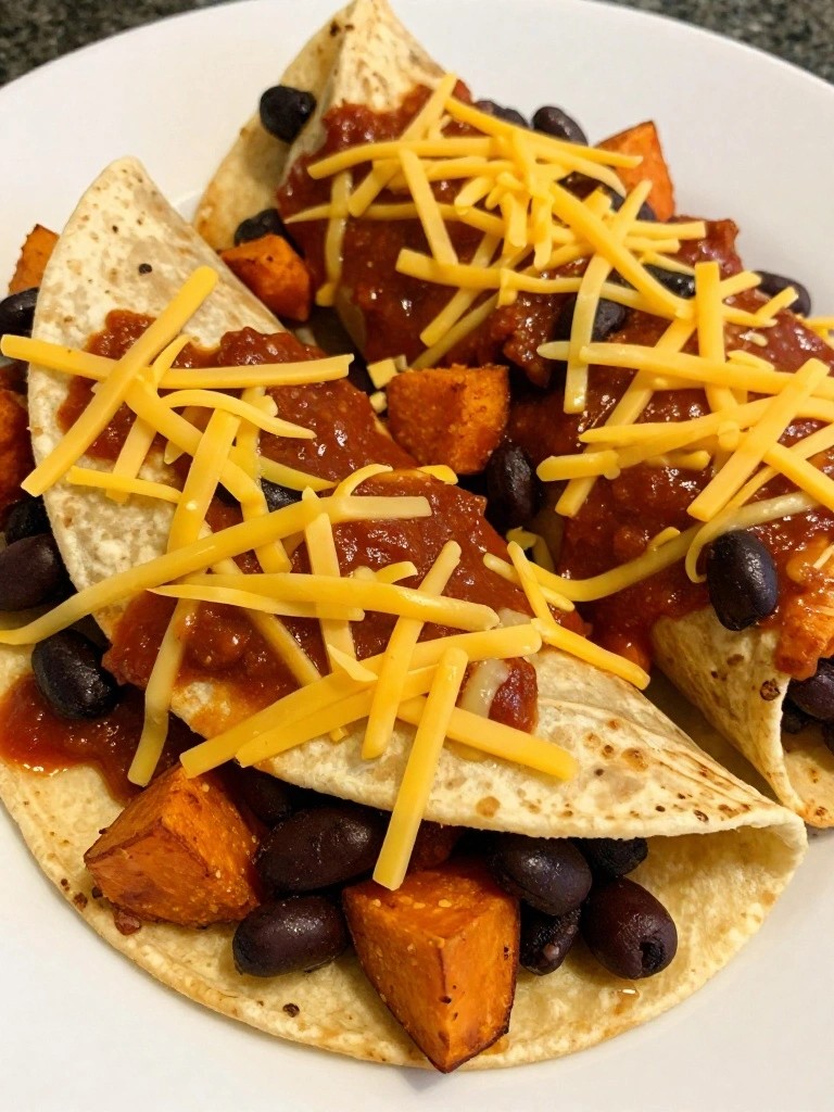 Baked Sweet Potato and Black Bean Enchiladas