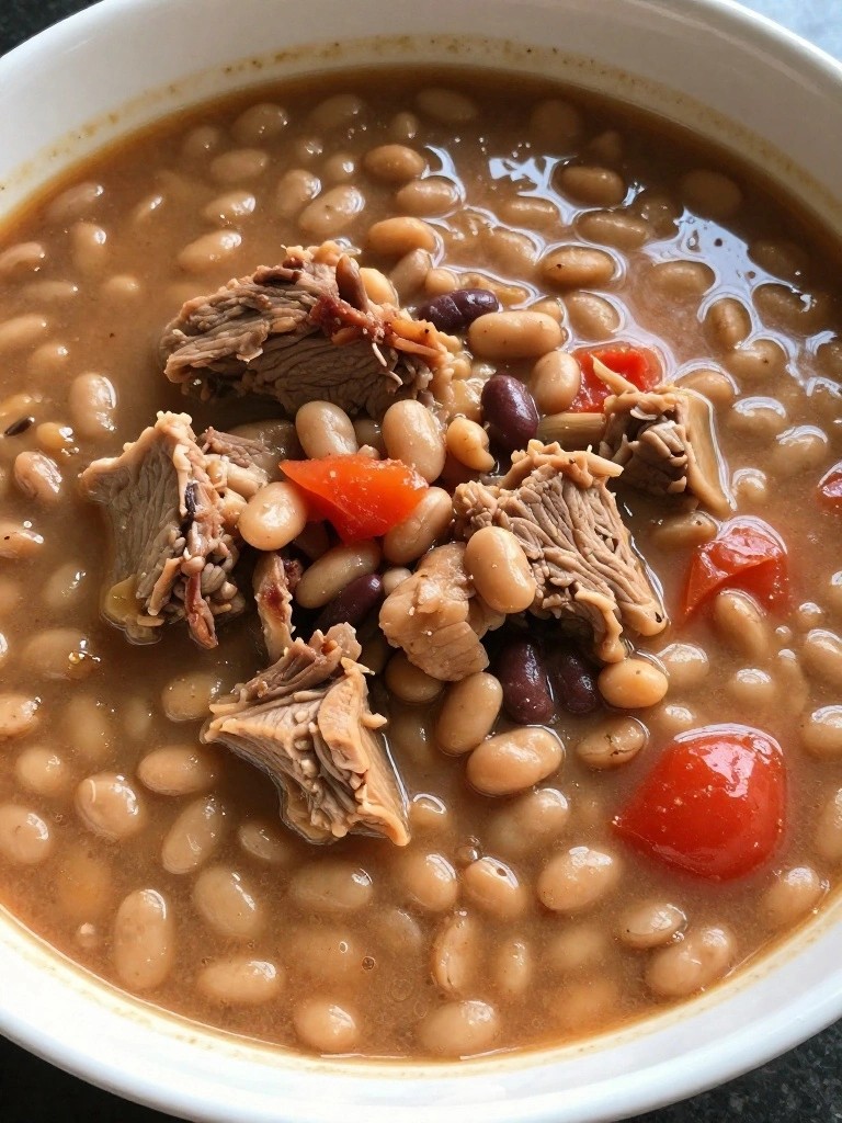 Slow Cooker Mexican Pork and Pinto Bean Posole