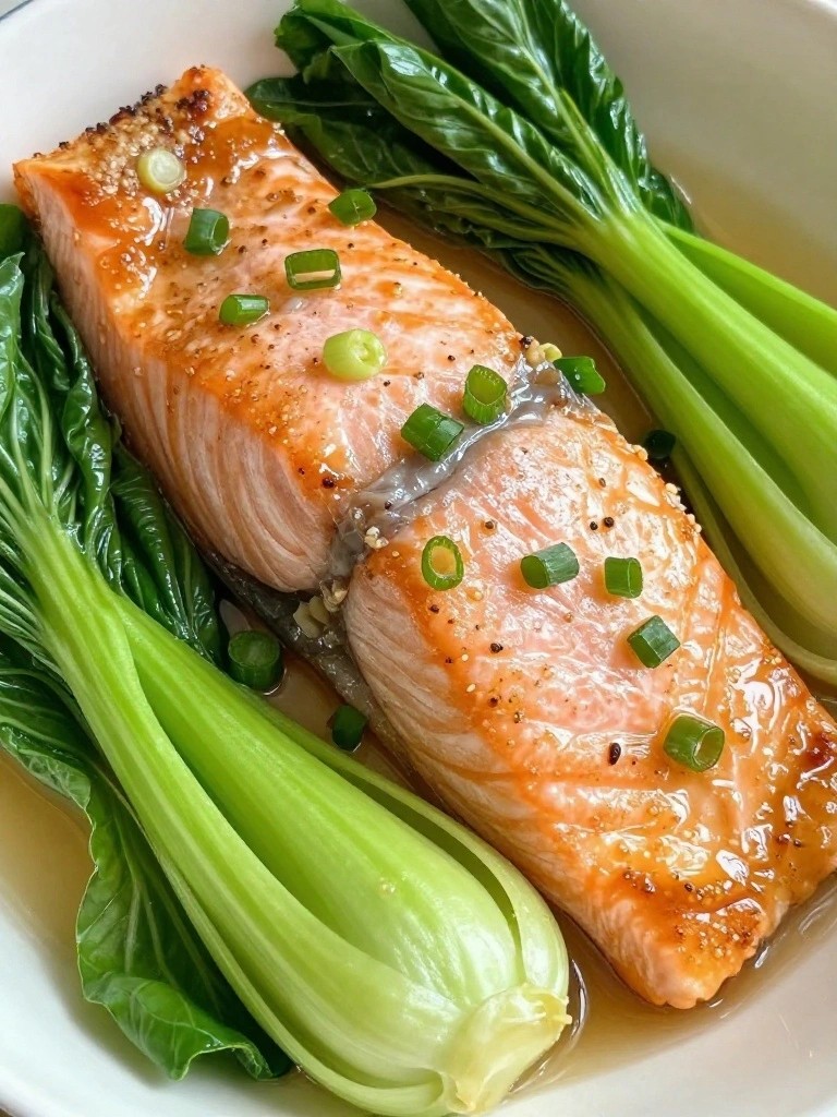 Ginger-Soy Glazed Salmon with Bok Choy