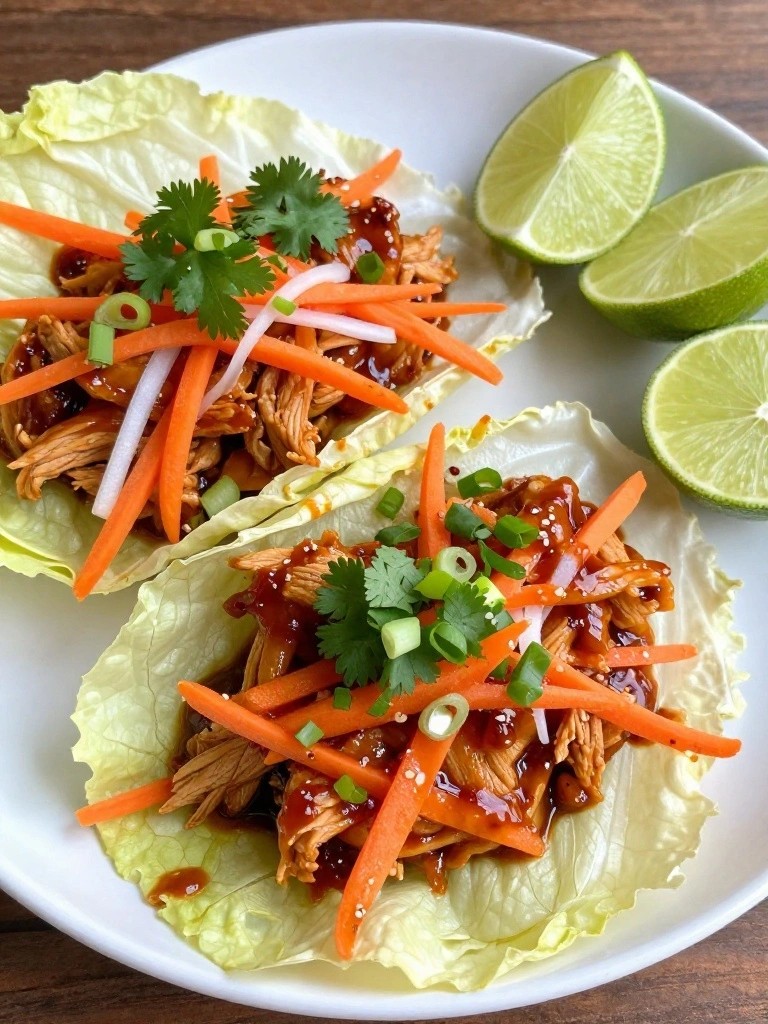 Sweet Chili Chicken Lettuce Wraps