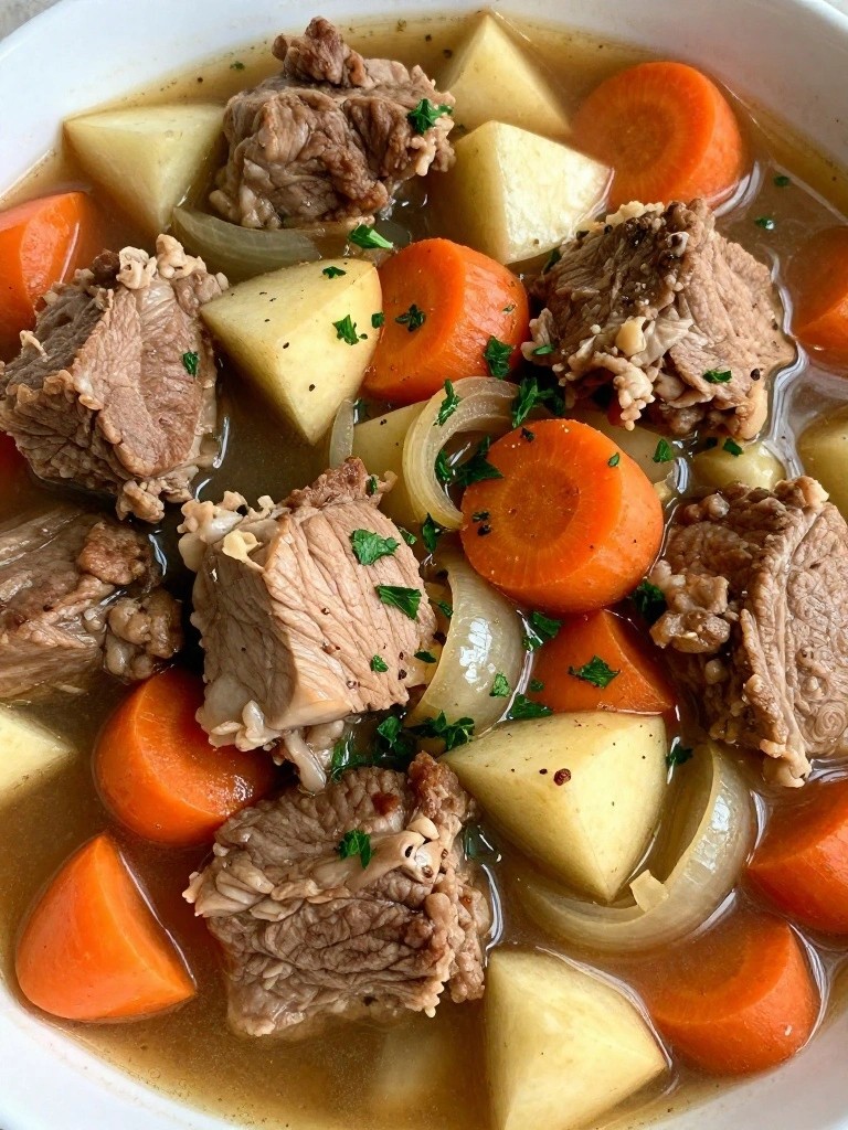Smoky Pork and Apple Cider Stew