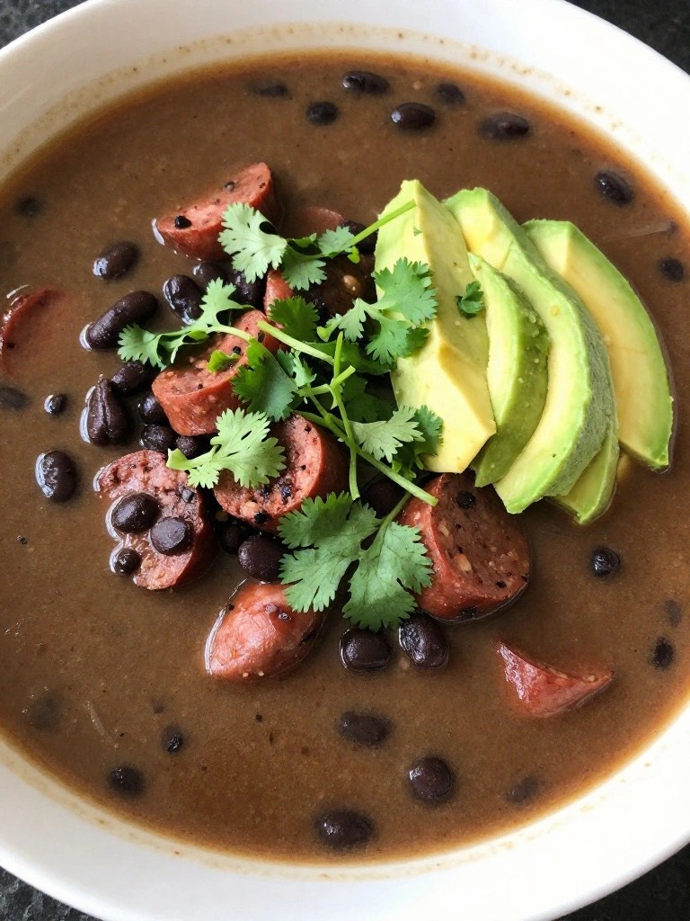 Spicy Chorizo Black Bean Soup