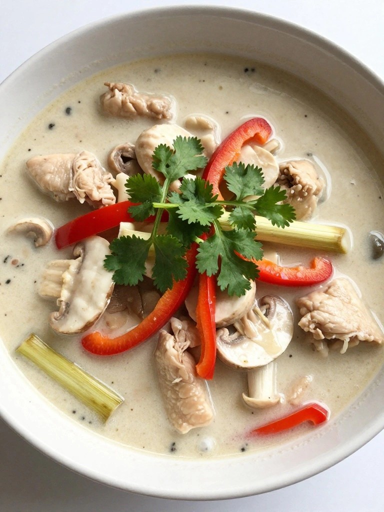 Thai Coconut Chicken Soup with Lemongrass