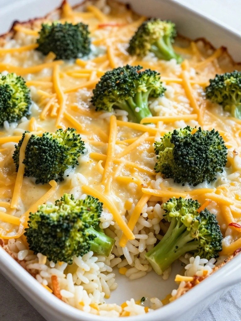 Cheesy Broccoli Rice Casserole