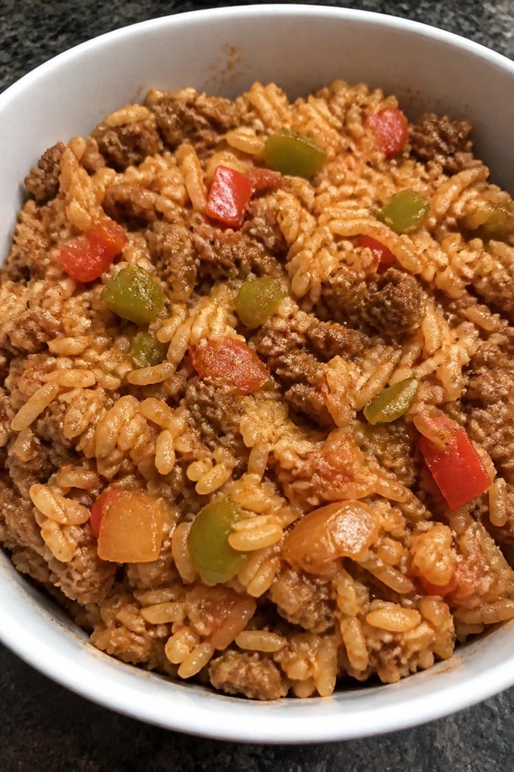 One-Pot Spanish Rice with Ground Beef and Peppers