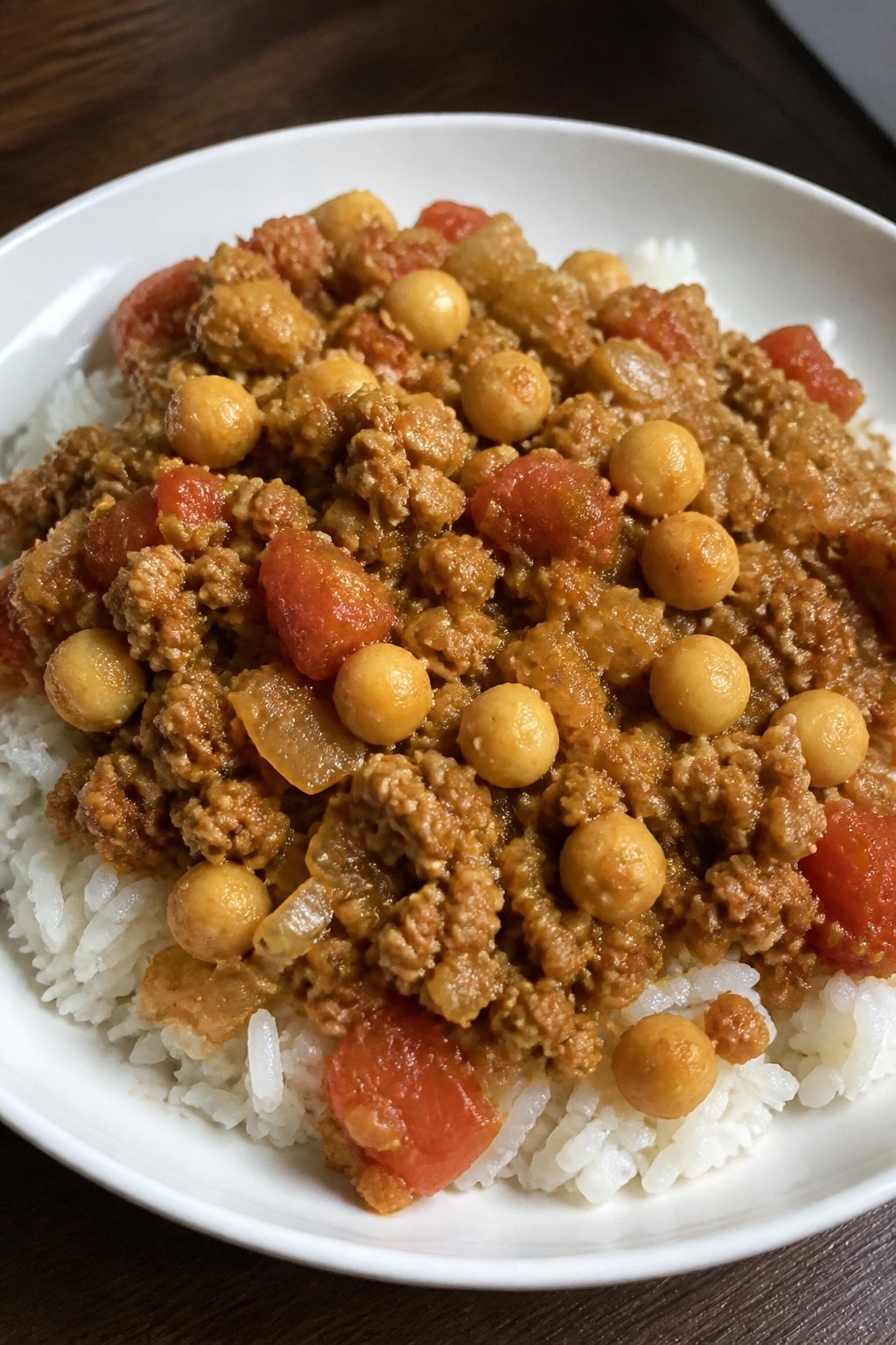 Turkey Chickpea Curry over Rice