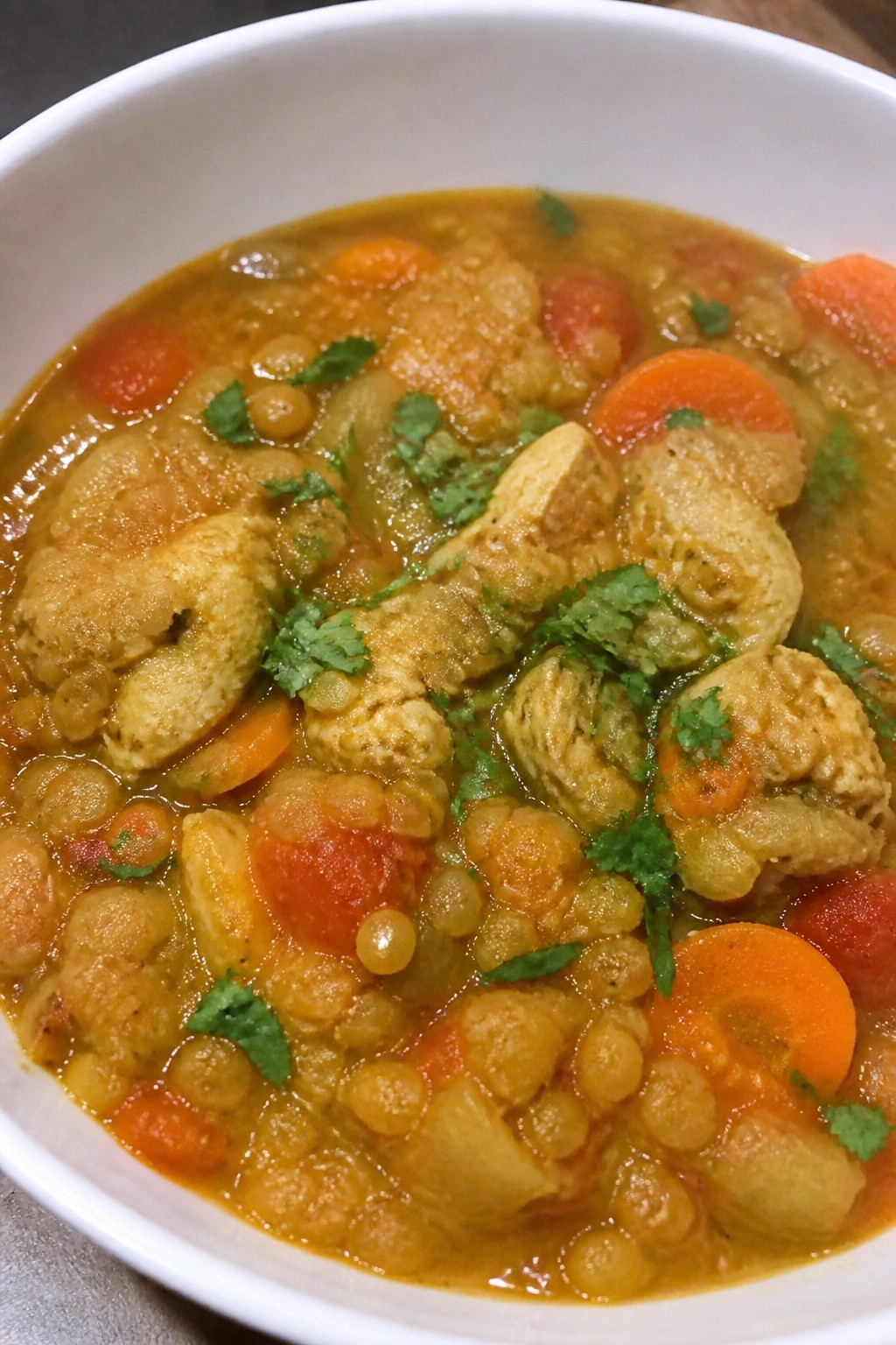 Slow Cooker Indian-Spiced Chicken Lentil Soup
