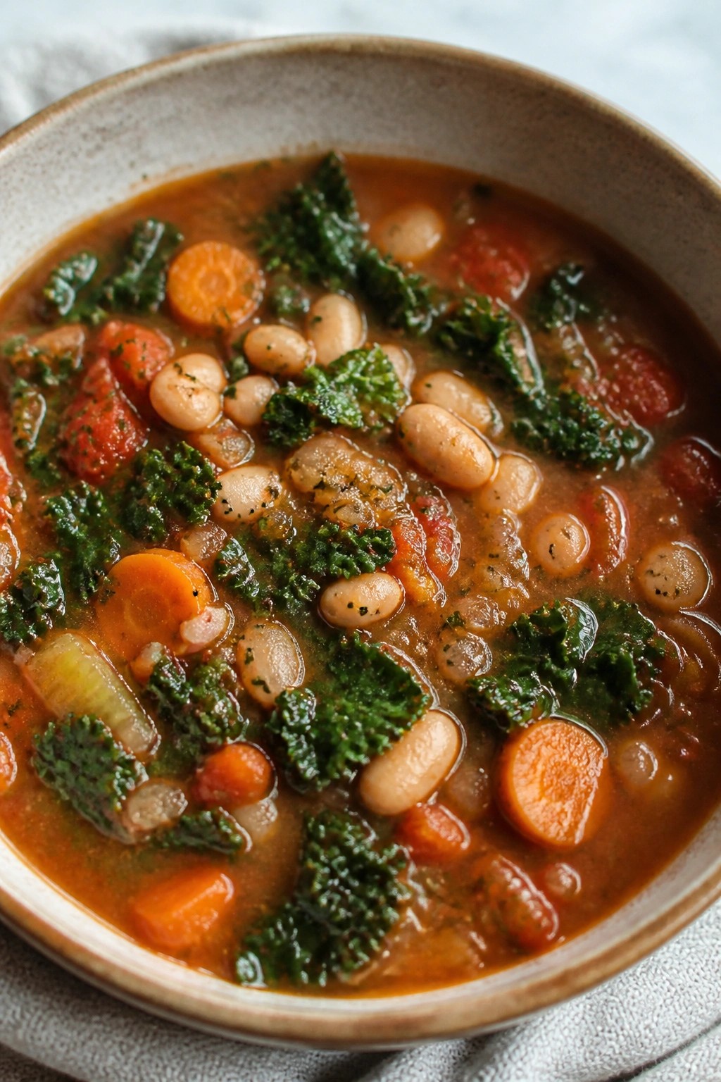 Tuscan White Bean and Kale Minestrone Stew