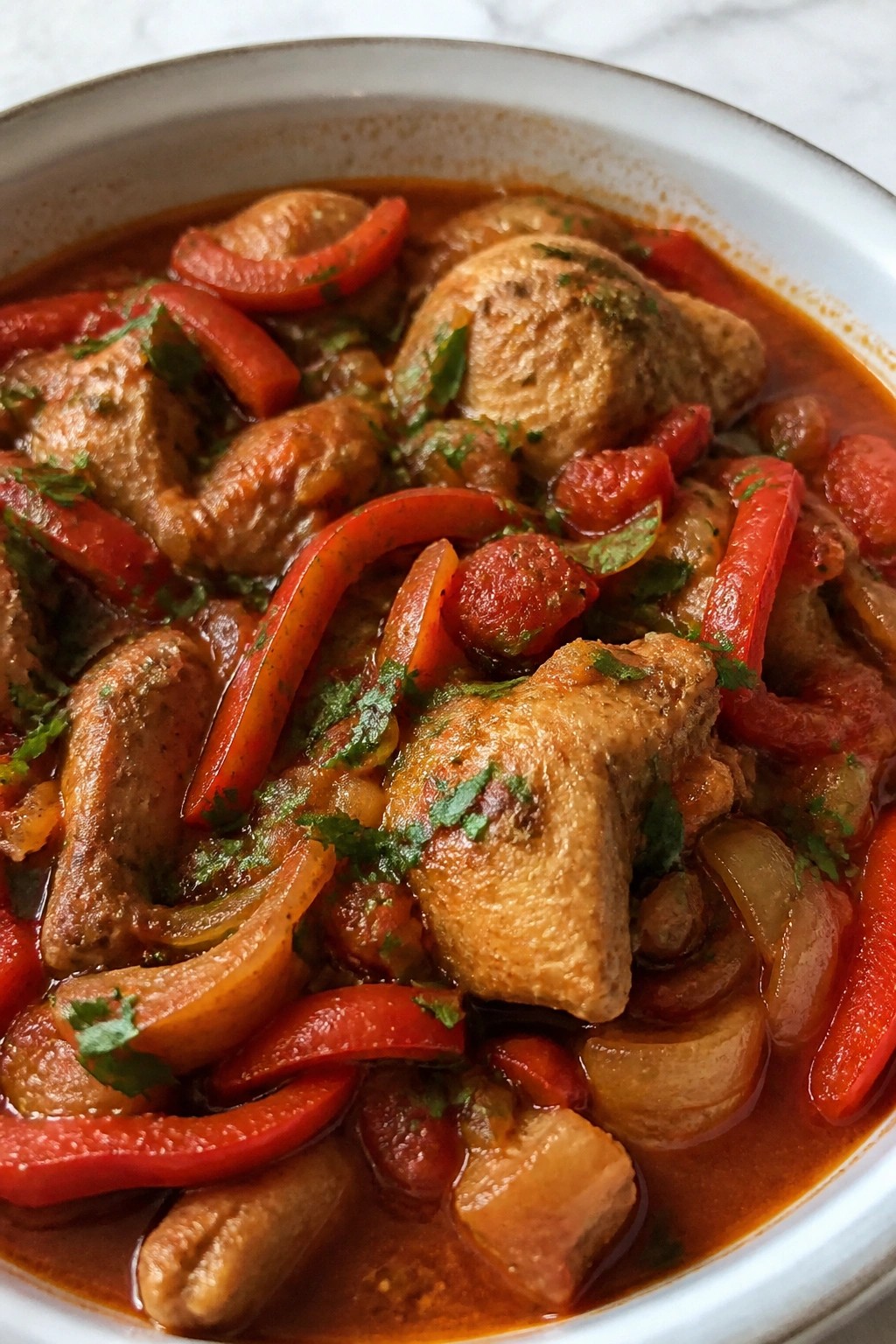 Smoky Paprika Chicken and Red Pepper Stew
