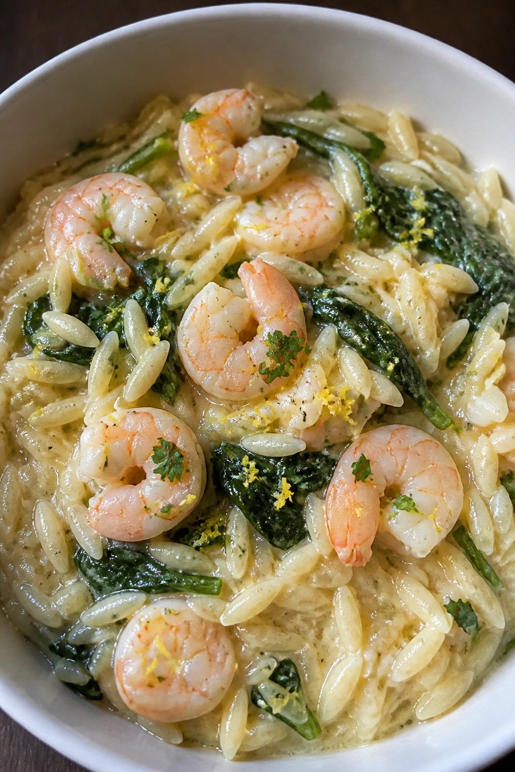 One-Pot Lemon Garlic Shrimp and Orzo