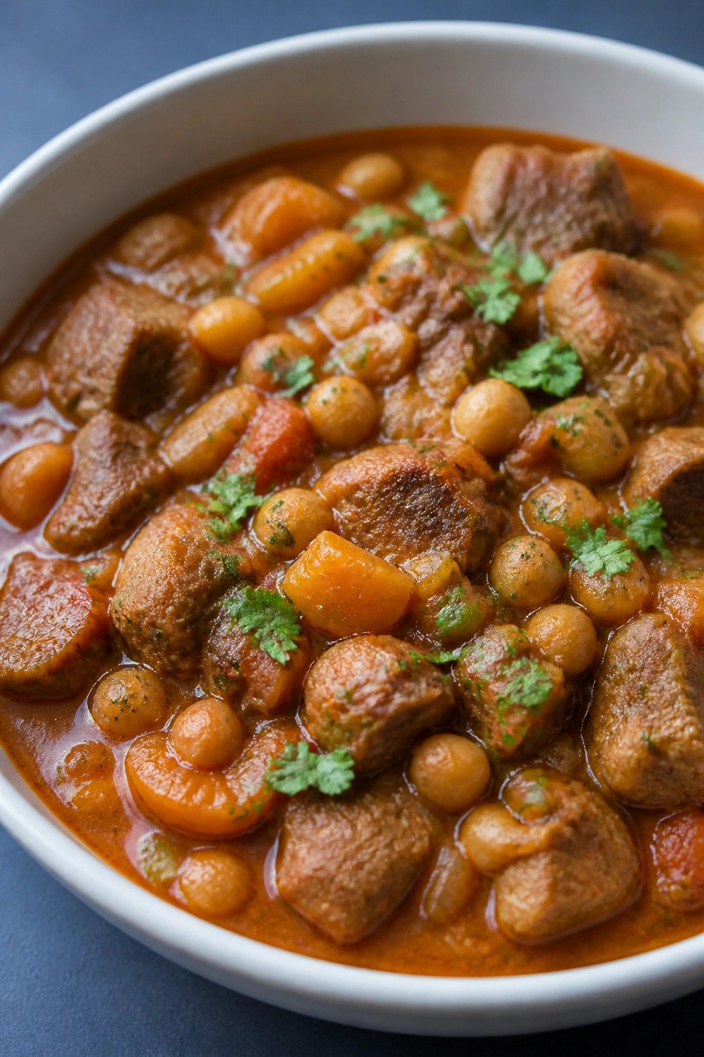 One-Pot Moroccan Lamb and Chickpea Tagine