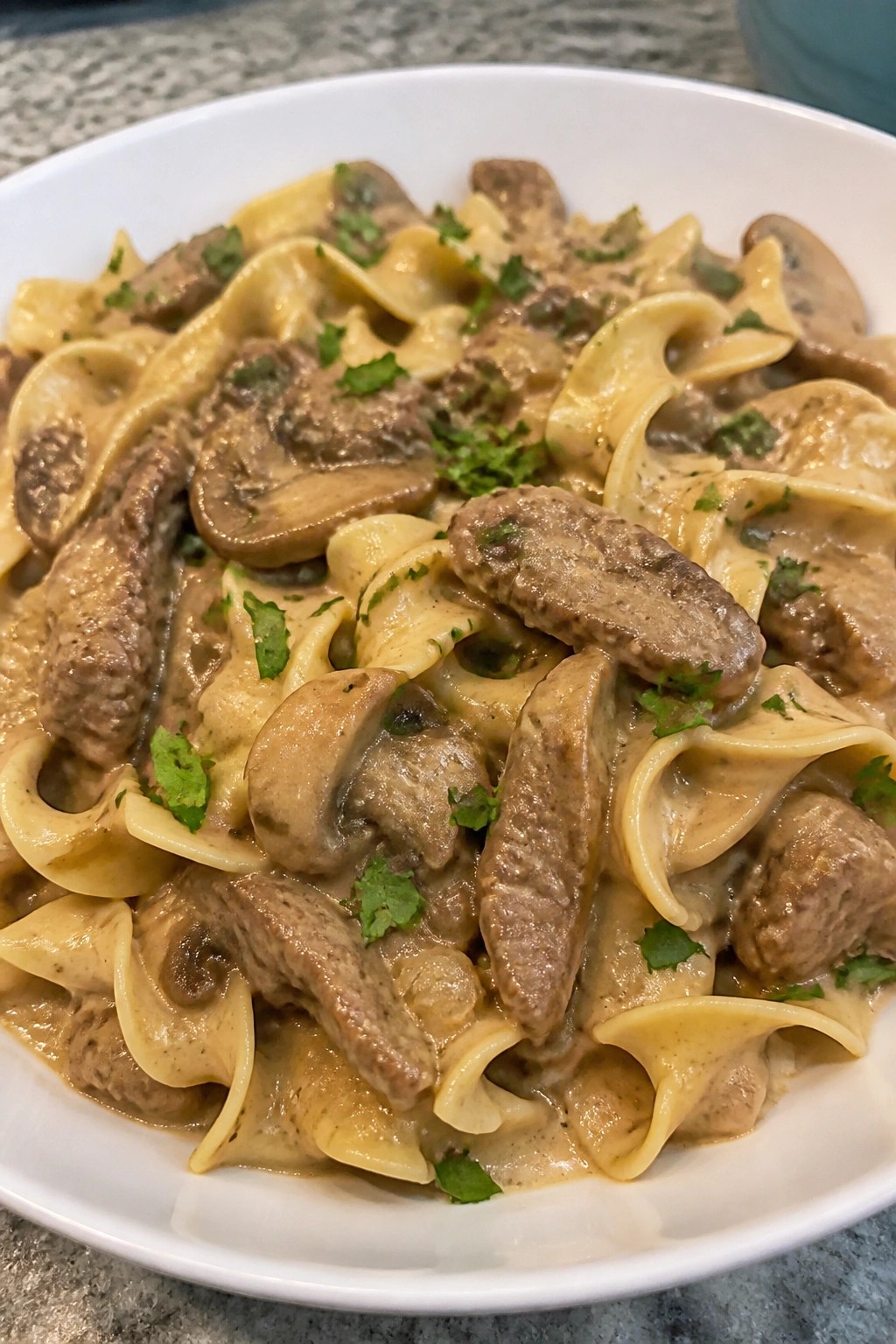 Easy Beef Stroganoff with Egg Noodles