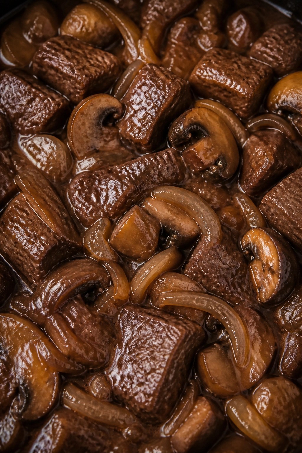 Balsamic Onion Beef and Mushroom Stew