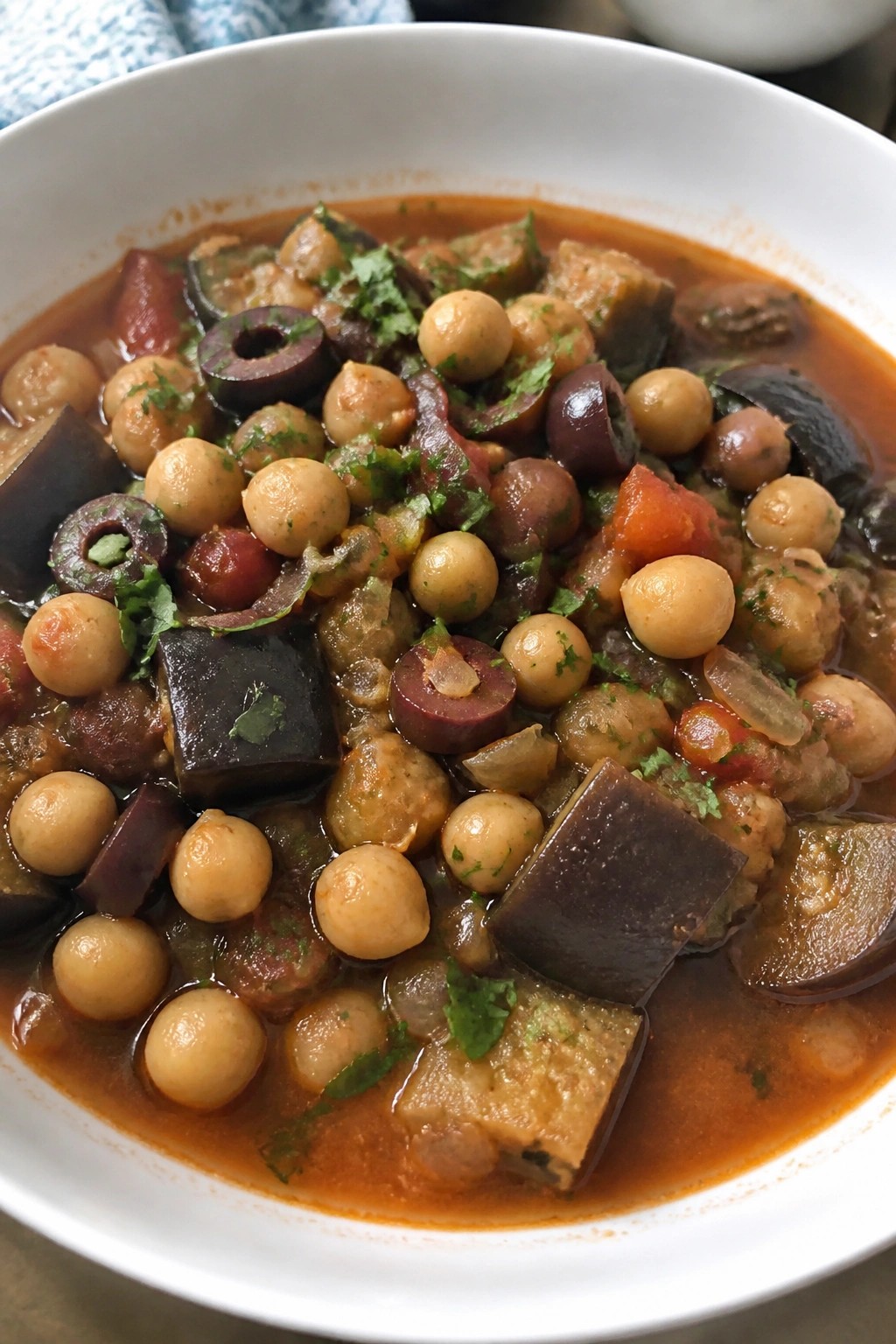 Mediterranean Chickpea and Eggplant Stew
