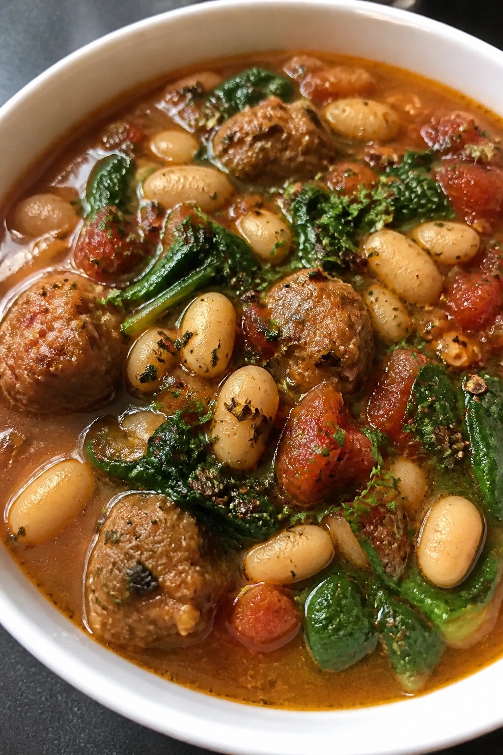 Spicy Italian Sausage and Cannellini Bean Stew