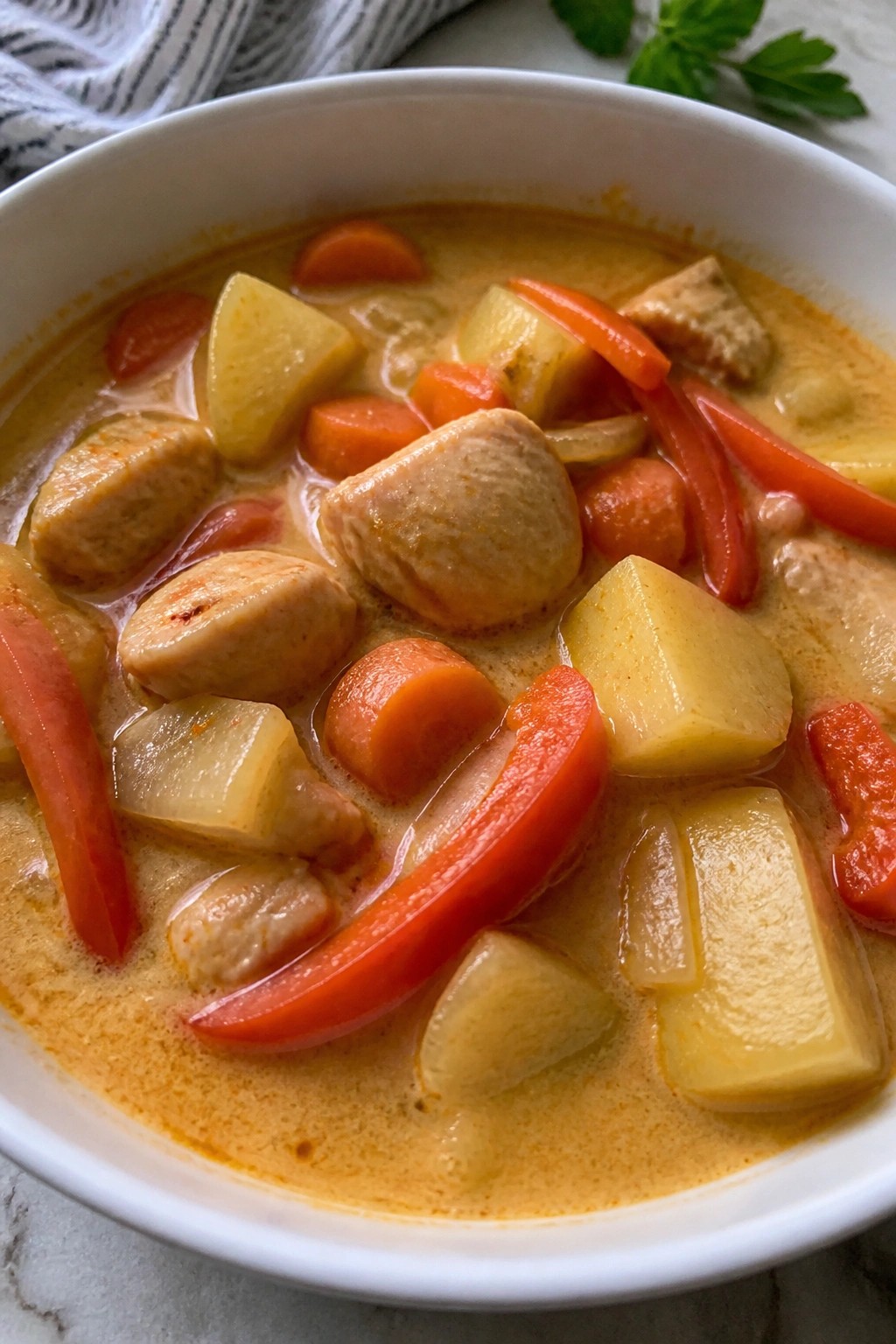 Thai Coconut Chicken and Vegetable Curry Stew