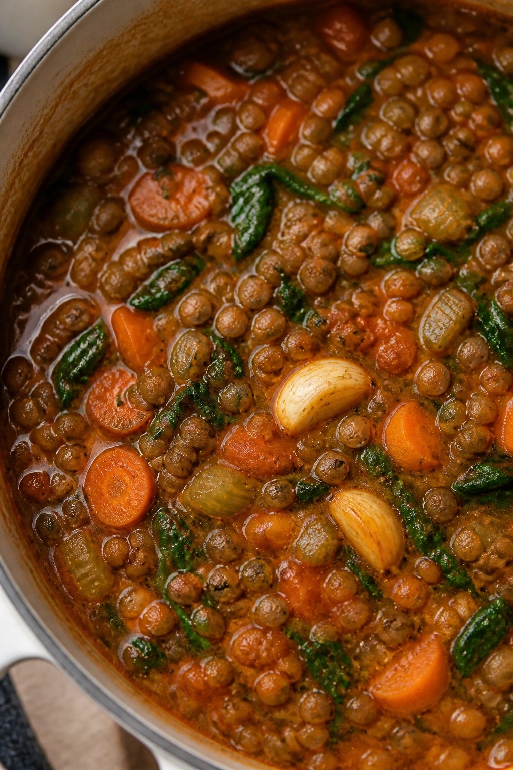 Vegetarian Lentil and Roasted Garlic Stew