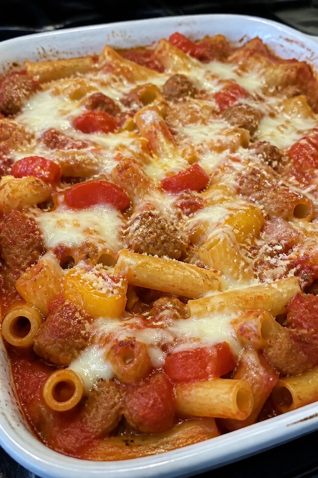 Italian Sausage and Pepper Baked Ziti