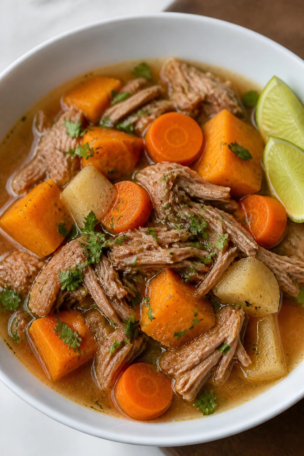 Slow Cooker Cuban-Style Pork and Root Vegetable Stew