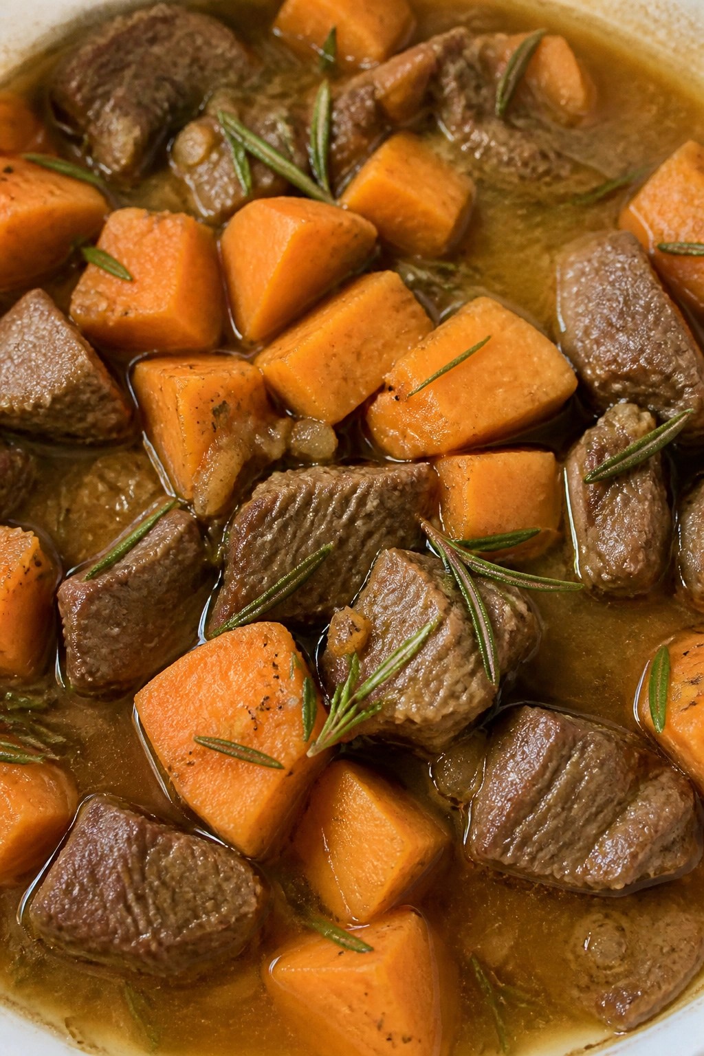 Beef and Sweet Potato Stew with Rosemary