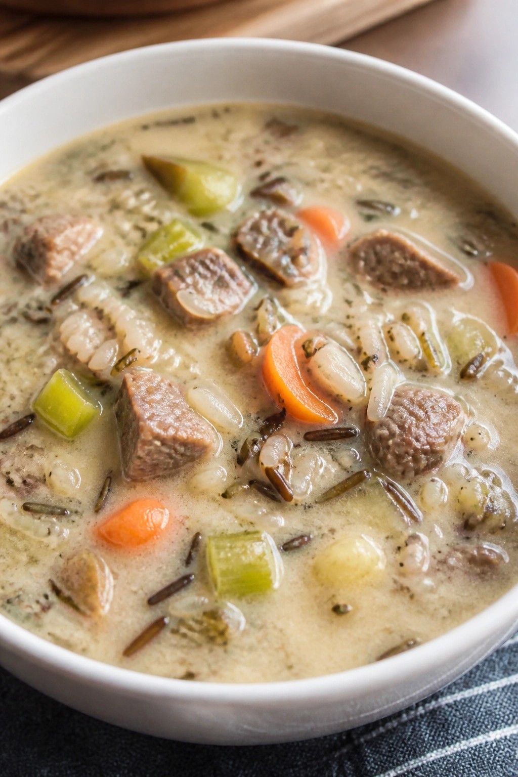 Creamy Beef and Wild Rice Soup
