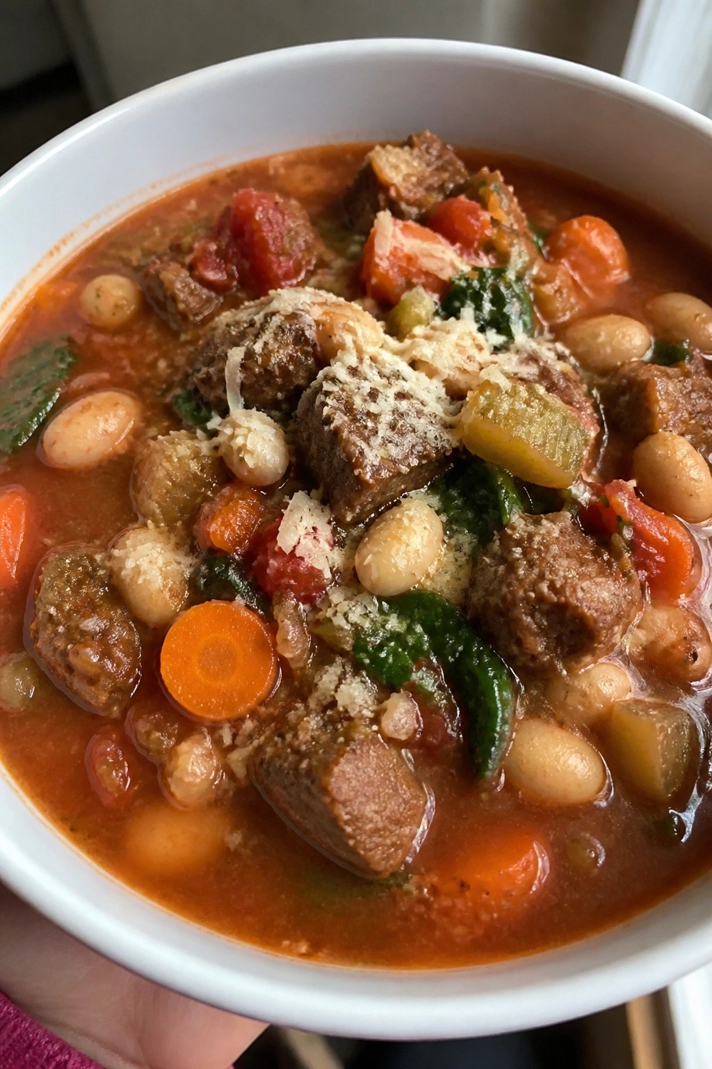 Italian Beef Minestrone with White Beans