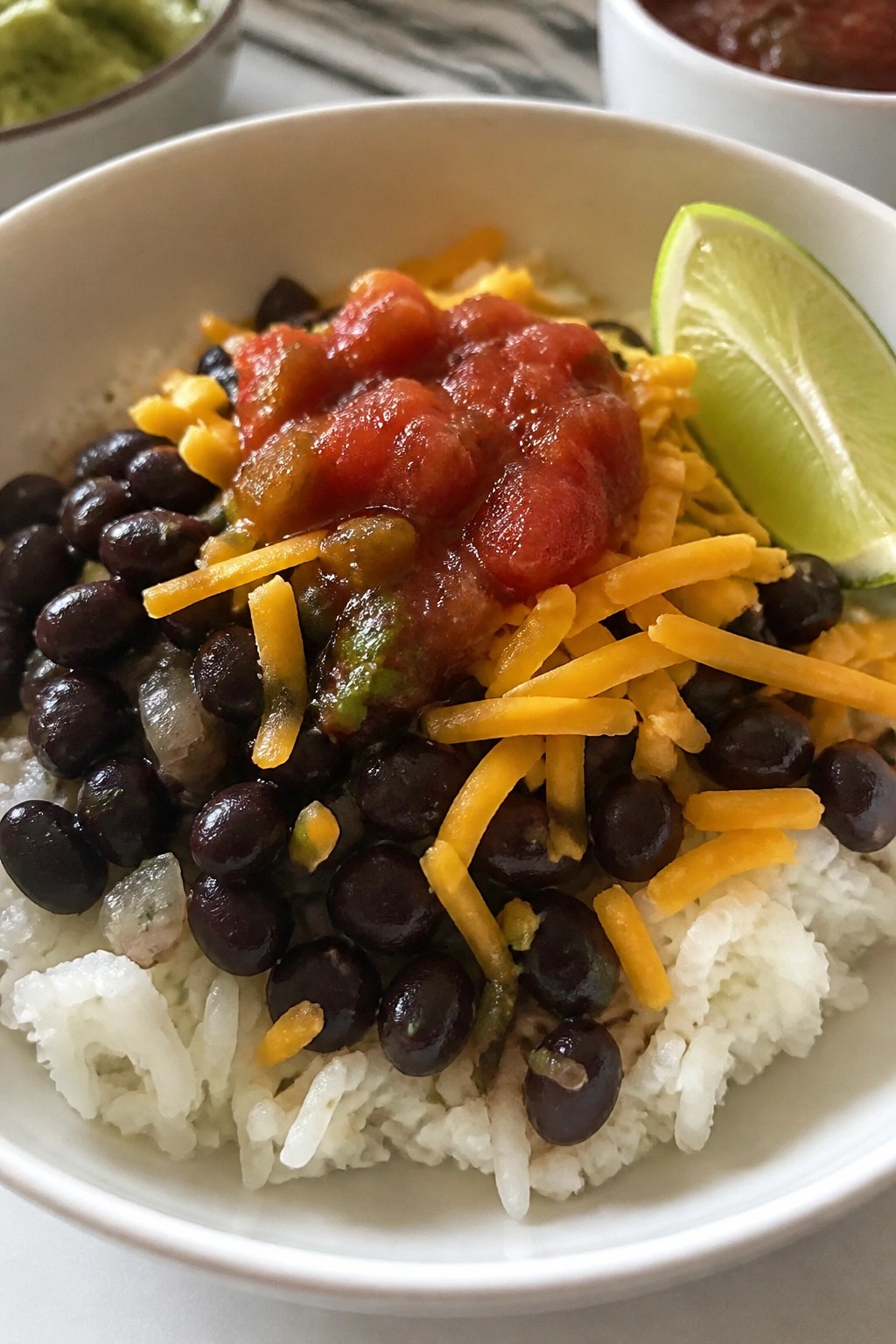 Black Bean Burrito Bowls with Rice