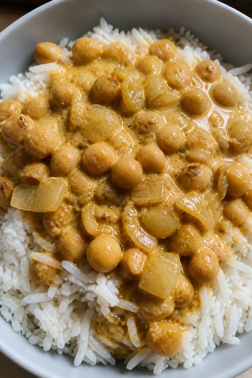 Chickpea Coconut Curry over Rice