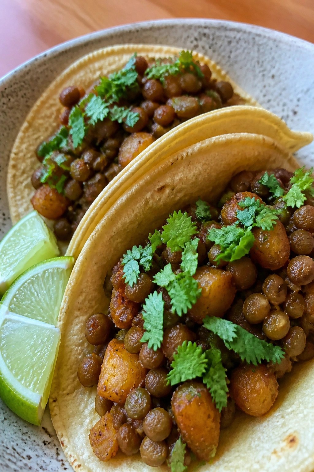 Mexican Lentil and Potato Tacos