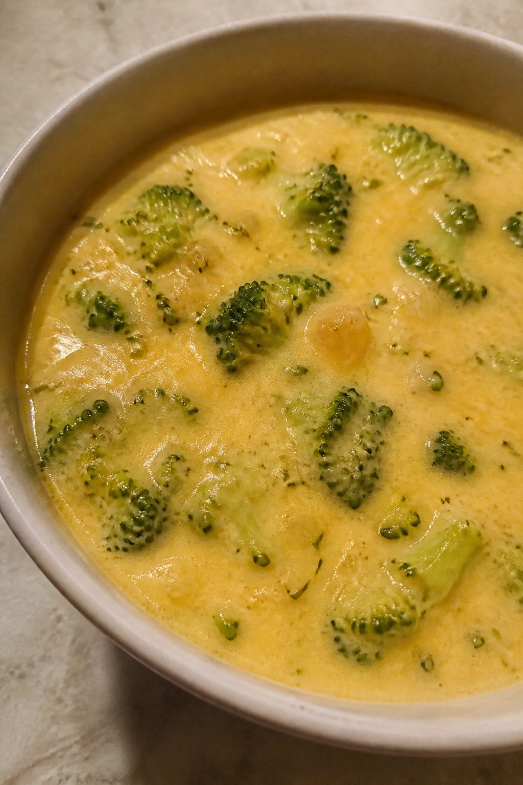 Roasted Garlic and Thyme Broccoli Cheddar Soup